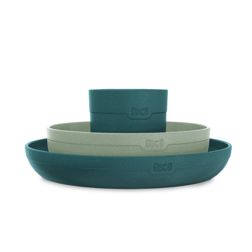 LOVI Tableware Set with Cup Pistachio